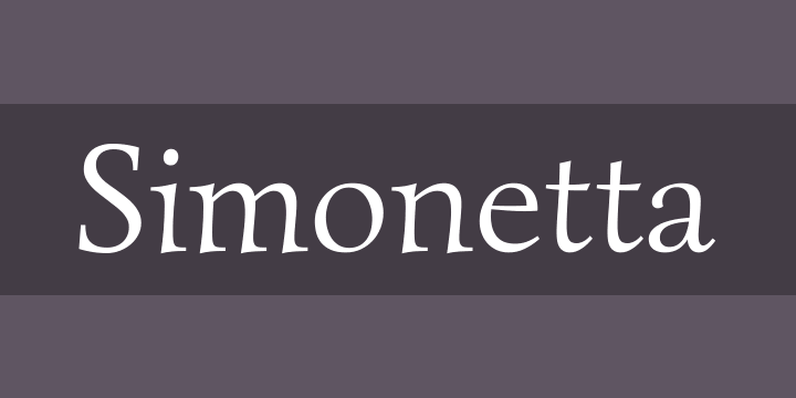 フォント Simonetta