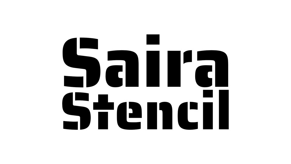 フォント Saira Stencil One
