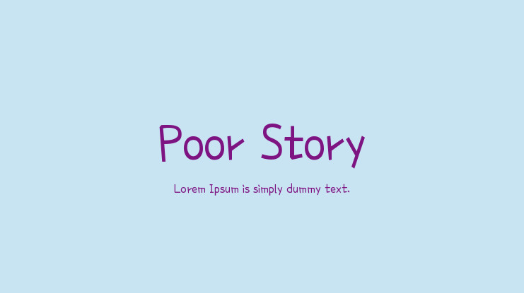 フォント Poor Story