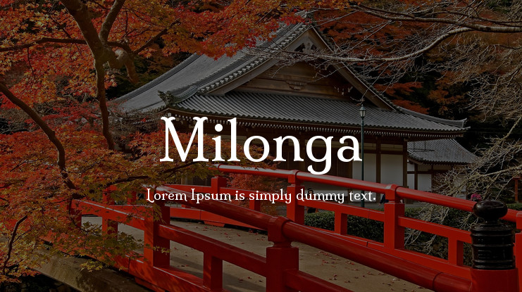 フォント Milonga