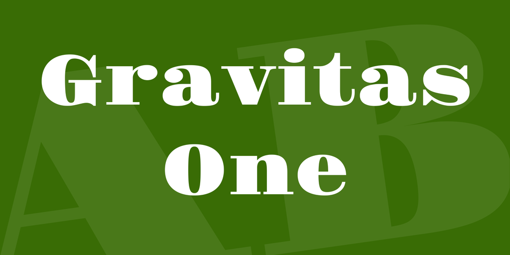 フォント Gravitas One