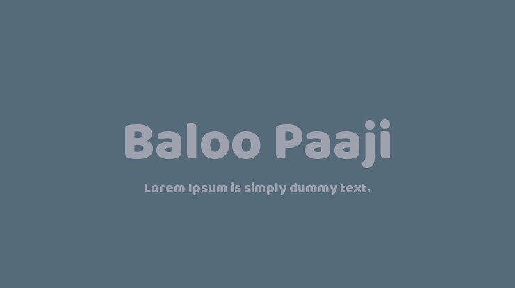 フォント Baloo Paaji
