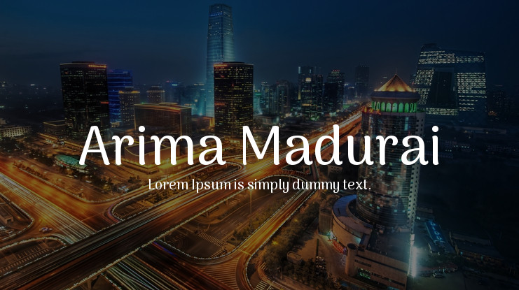 フォント Arima Madurai