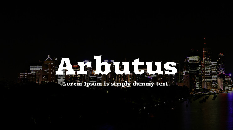 フォント Arbutus