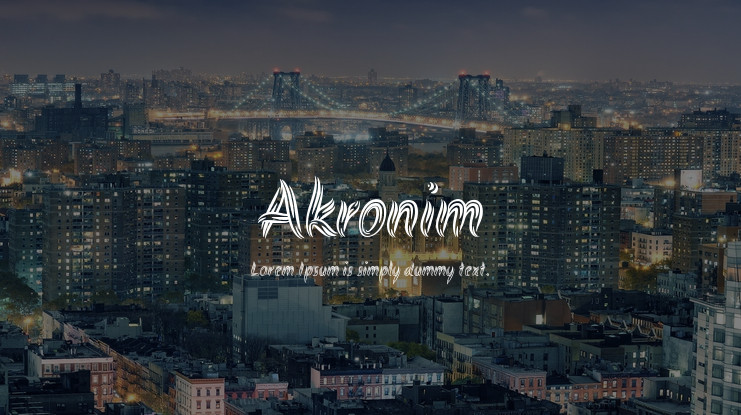 フォント Akronim