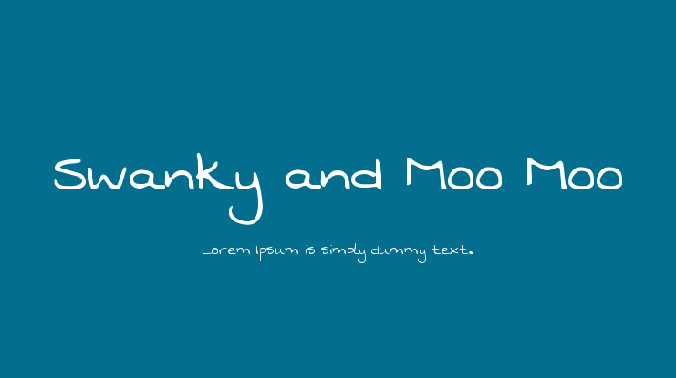 フォント Swanky and Moo Moo