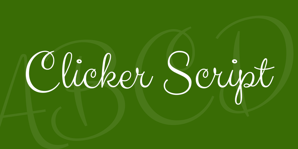 フォント Clicker Script