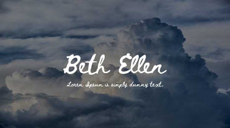 フォント Beth Ellen