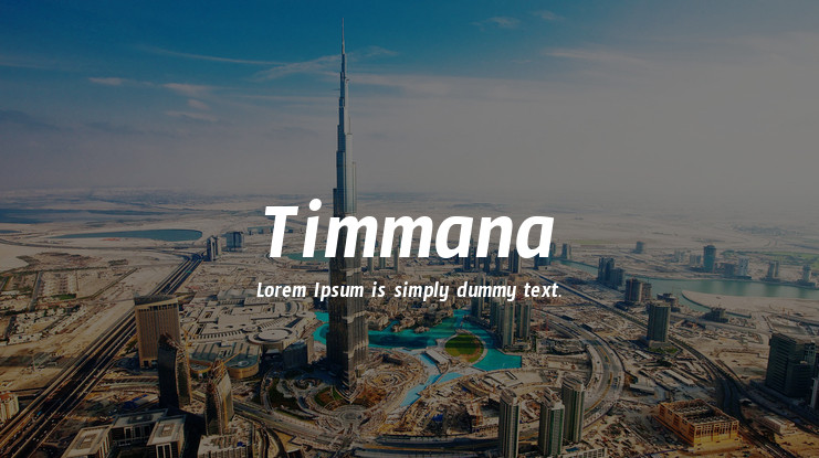 フォント Timmana