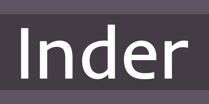 フォント Inder