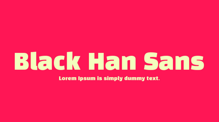 フォント Black Han Sans