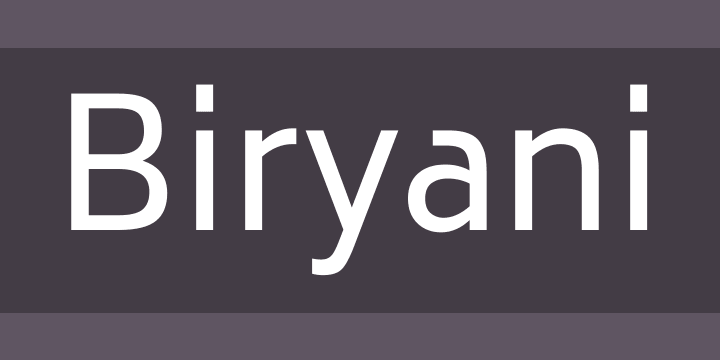 フォント Biryani