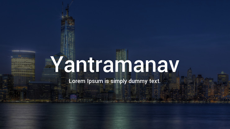 フォント Yantramanav