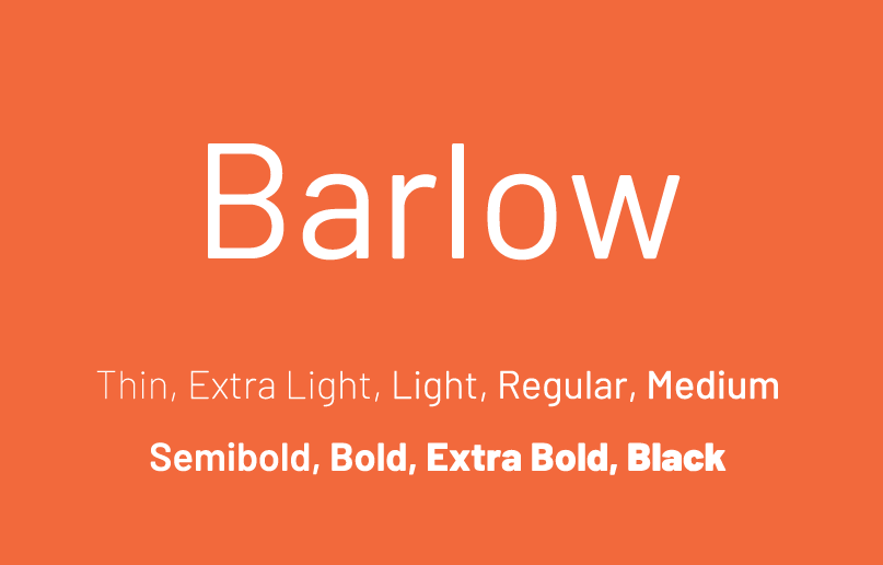 フォント Barlow