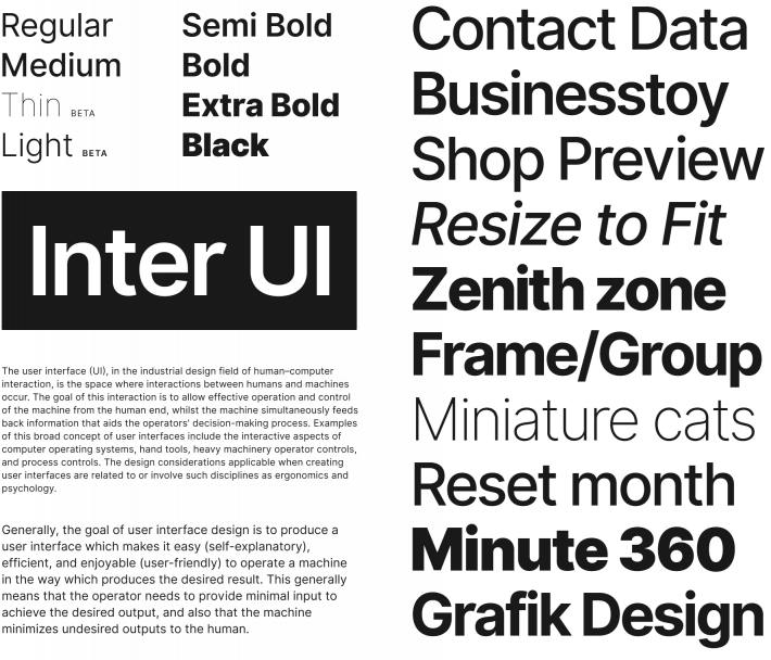 フォント Inter