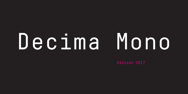 フォント Decima Mono X