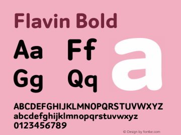 フォント Flavin