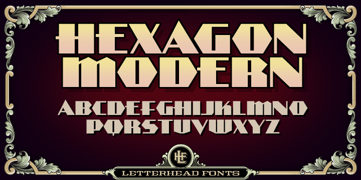 フォント LHF Hexagon Modern