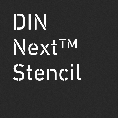 フォント DIN Next Stencil