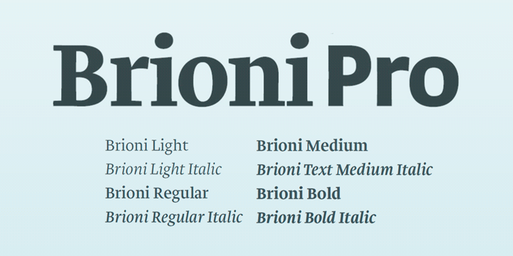 フォント Brioni Sans Pro