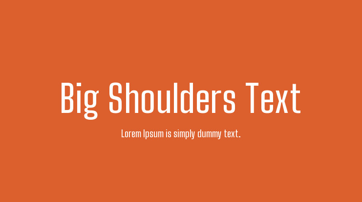 フォント Big Shoulders Text