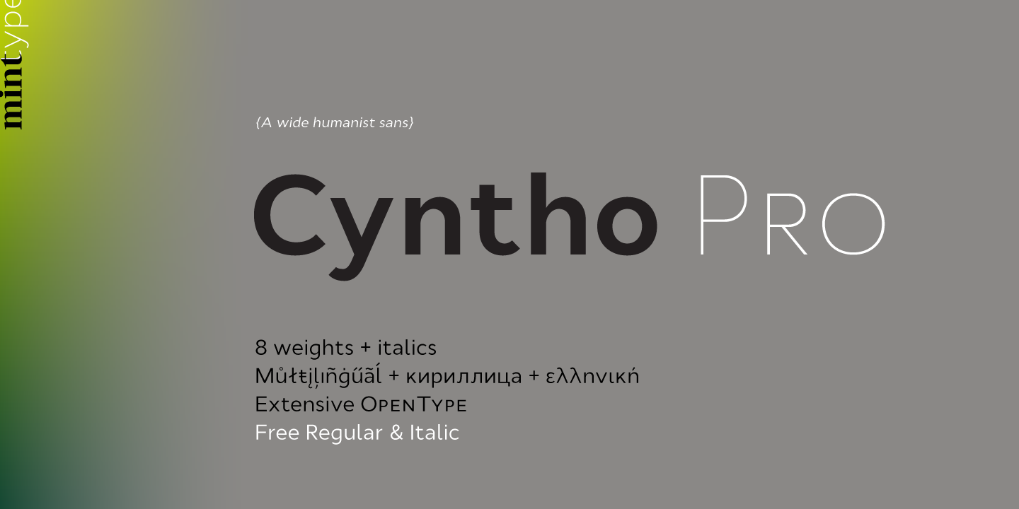 フォント Cyntho