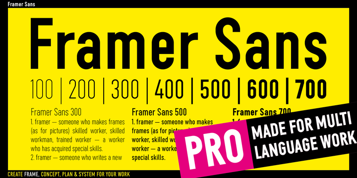 フォント Framer Sans