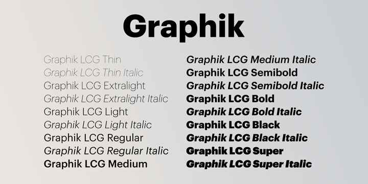 フォント Graphik LCG