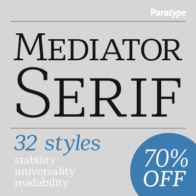 フォント Mediator Serif