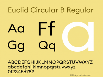 フォント Euclid Circular B