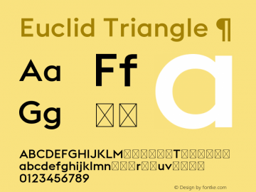 フォント Euclid Triangle