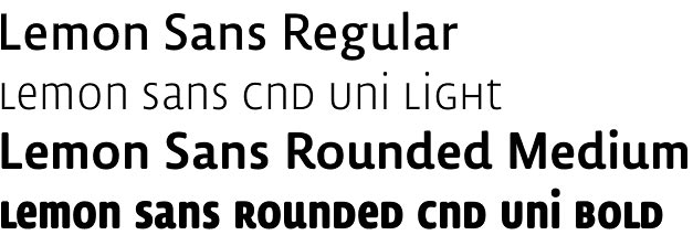Lemon Sans Rounded Condensed