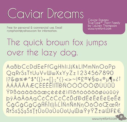 フォント CAVIAR DREAMS