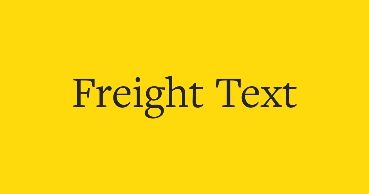 フォント FreightText