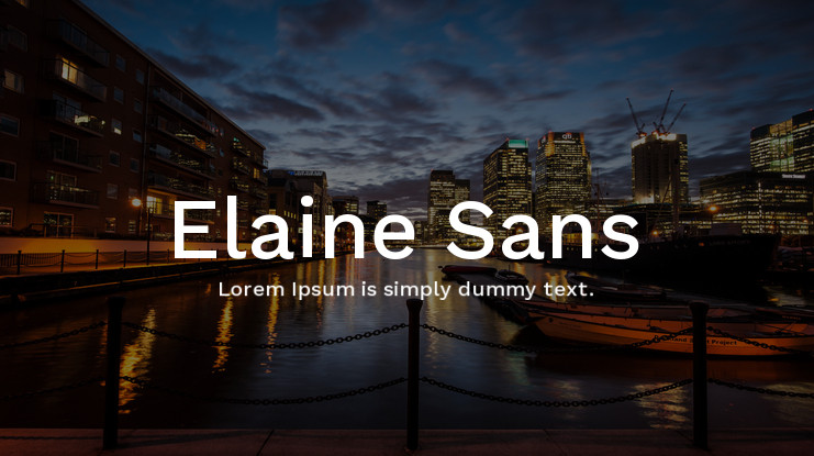 フォント Elaine Sans