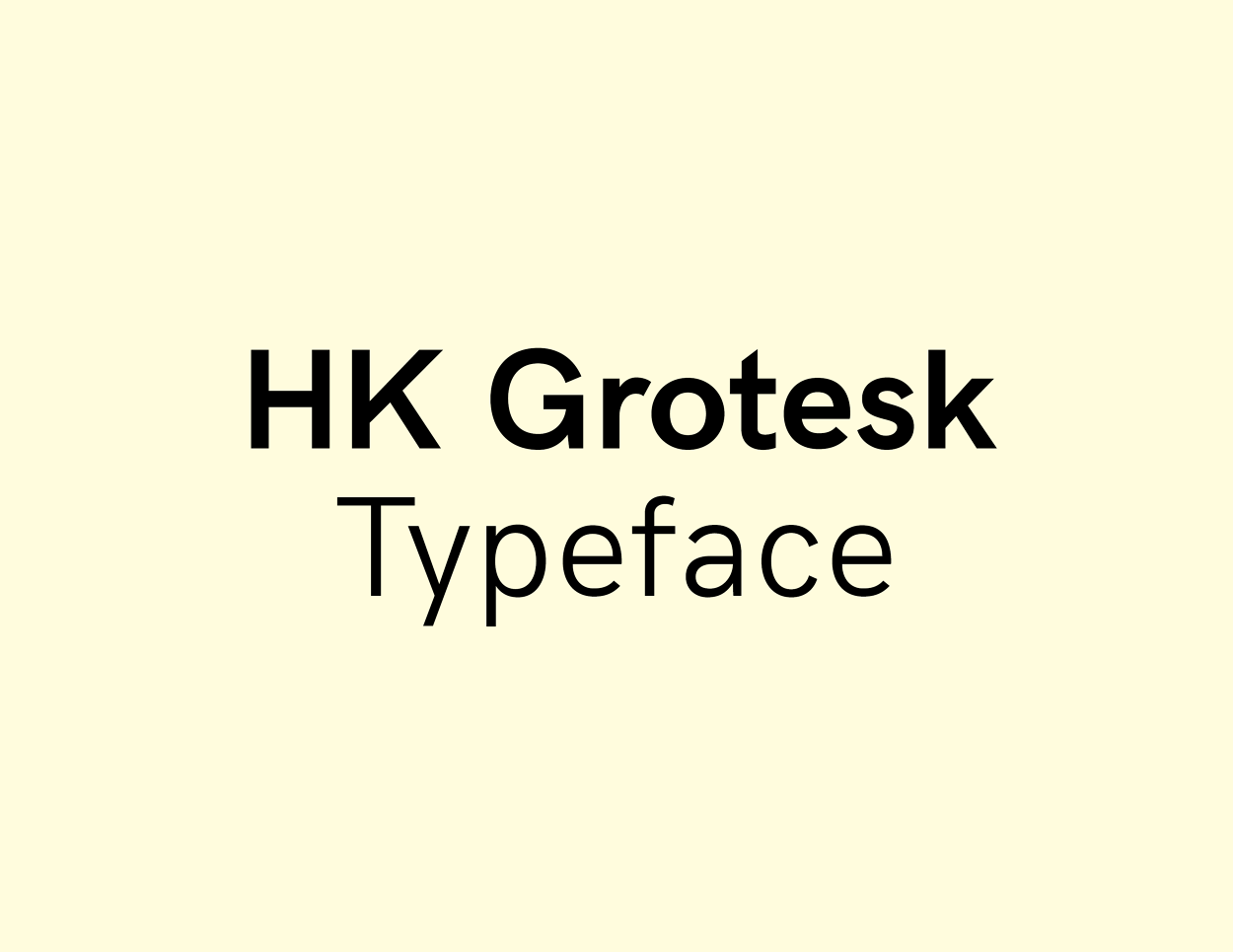 フォント HK Grotesk