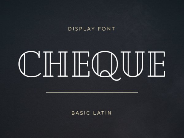 フォント CHEQUE