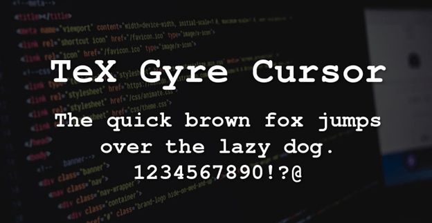 フォント TeX Gyre Cursor