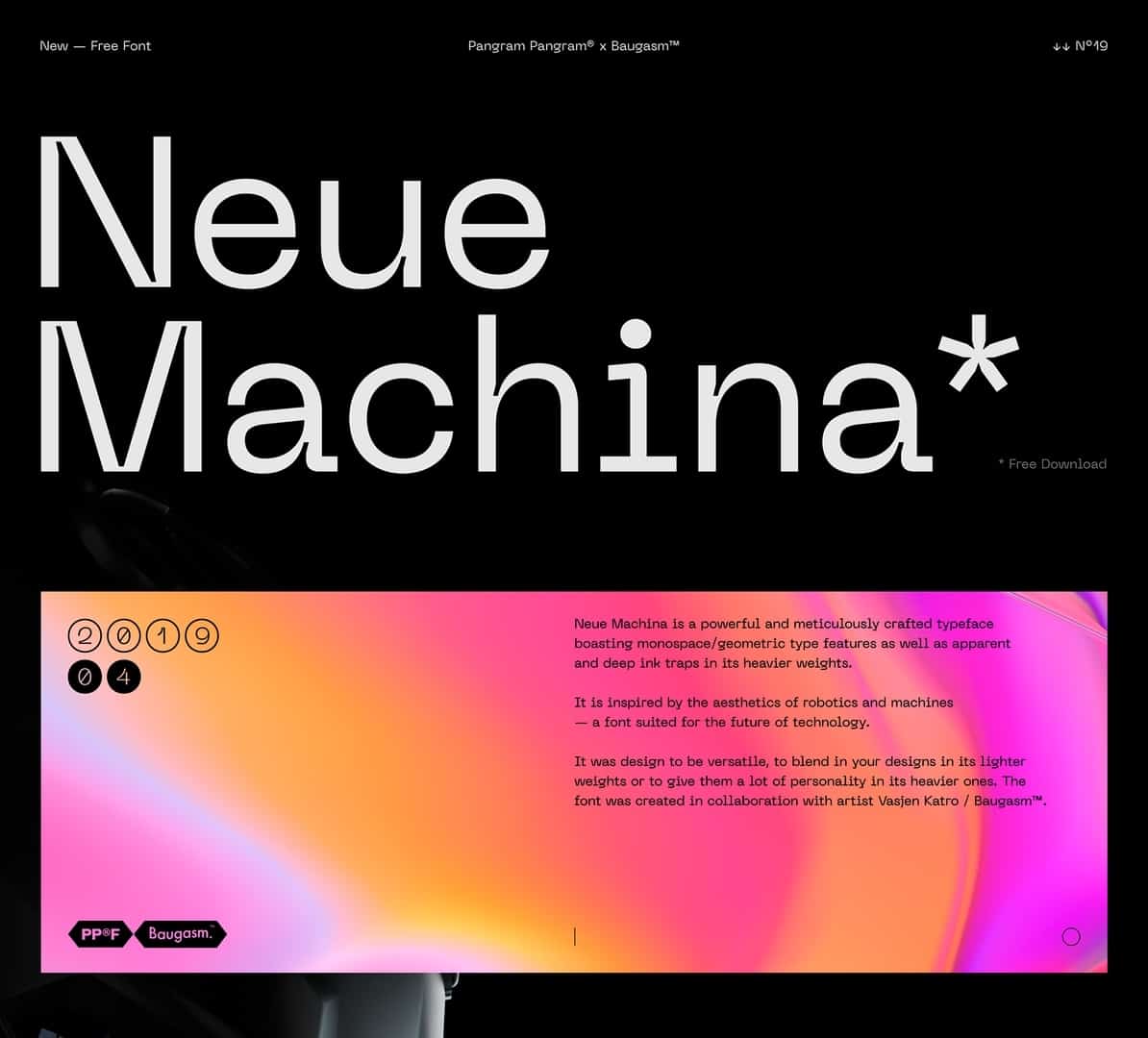 フォント Neue Machina