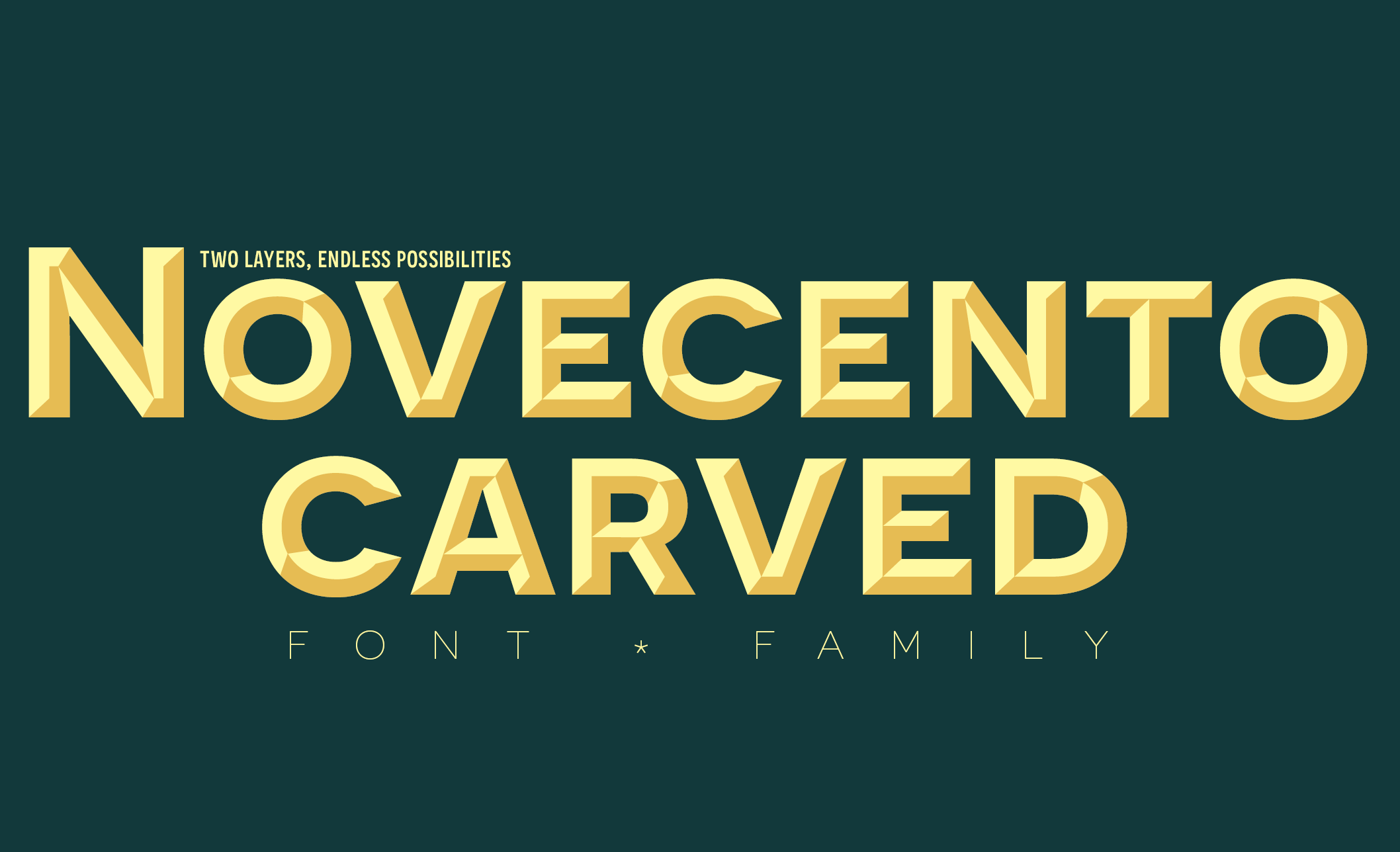 フォント Novecento Carved