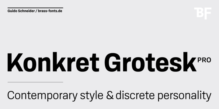 フォント BF Konkret Grotesk Pro