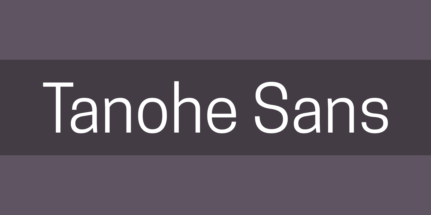 フォント Tanohe Sans