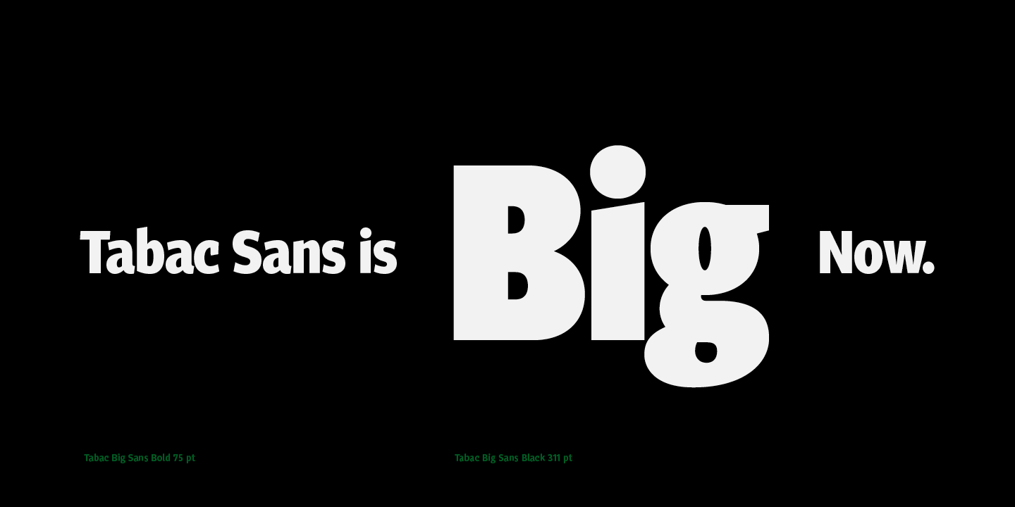 フォント Tabac Big Sans