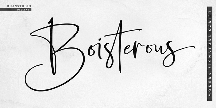 フォント Boisterous Script