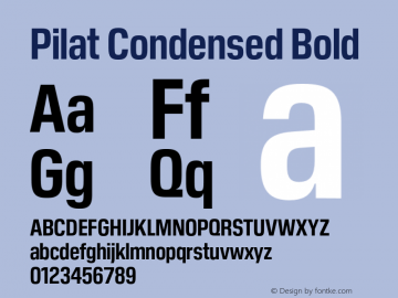 フォント Pilat Condensed