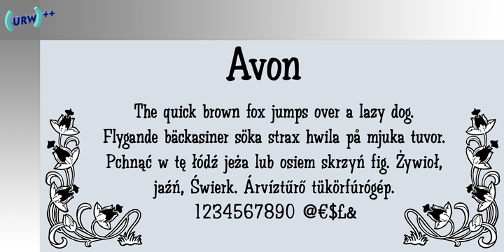 フォント AVON