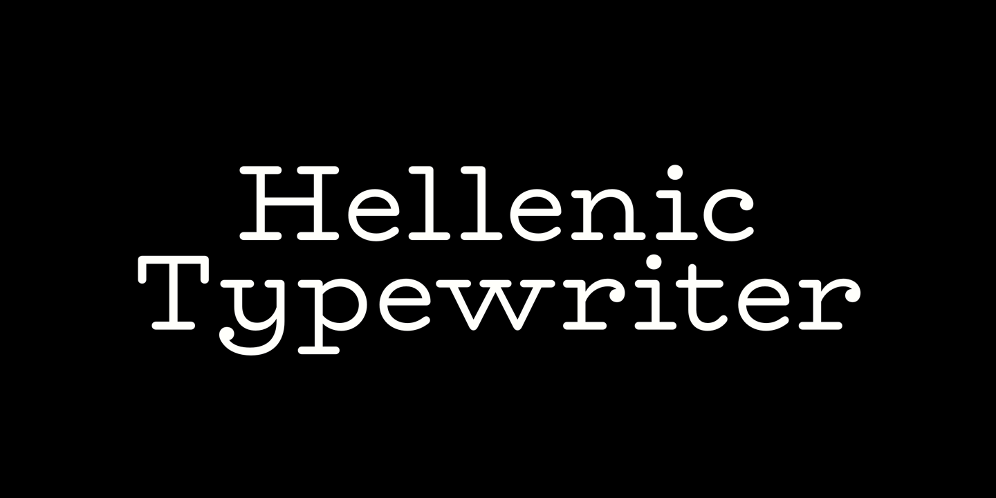 フォント Hellenic Typewriter