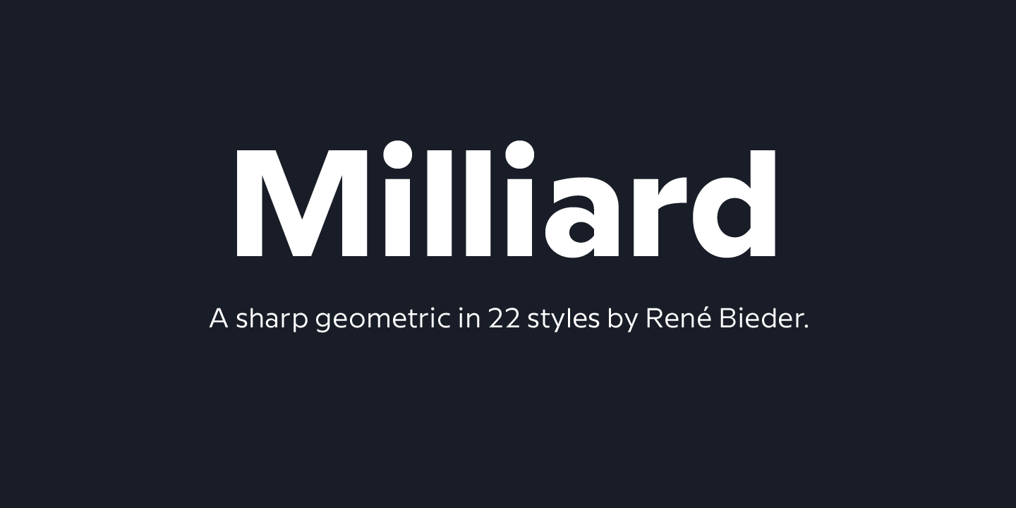 フォント Milliard