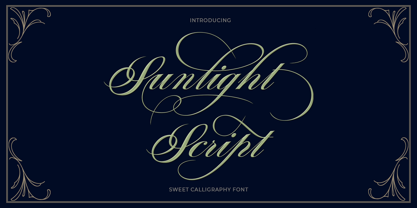 フォント Sunlight Script