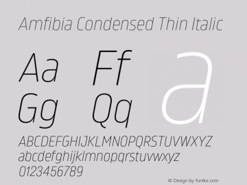 フォント Amfibia Condensed